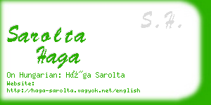 sarolta haga business card